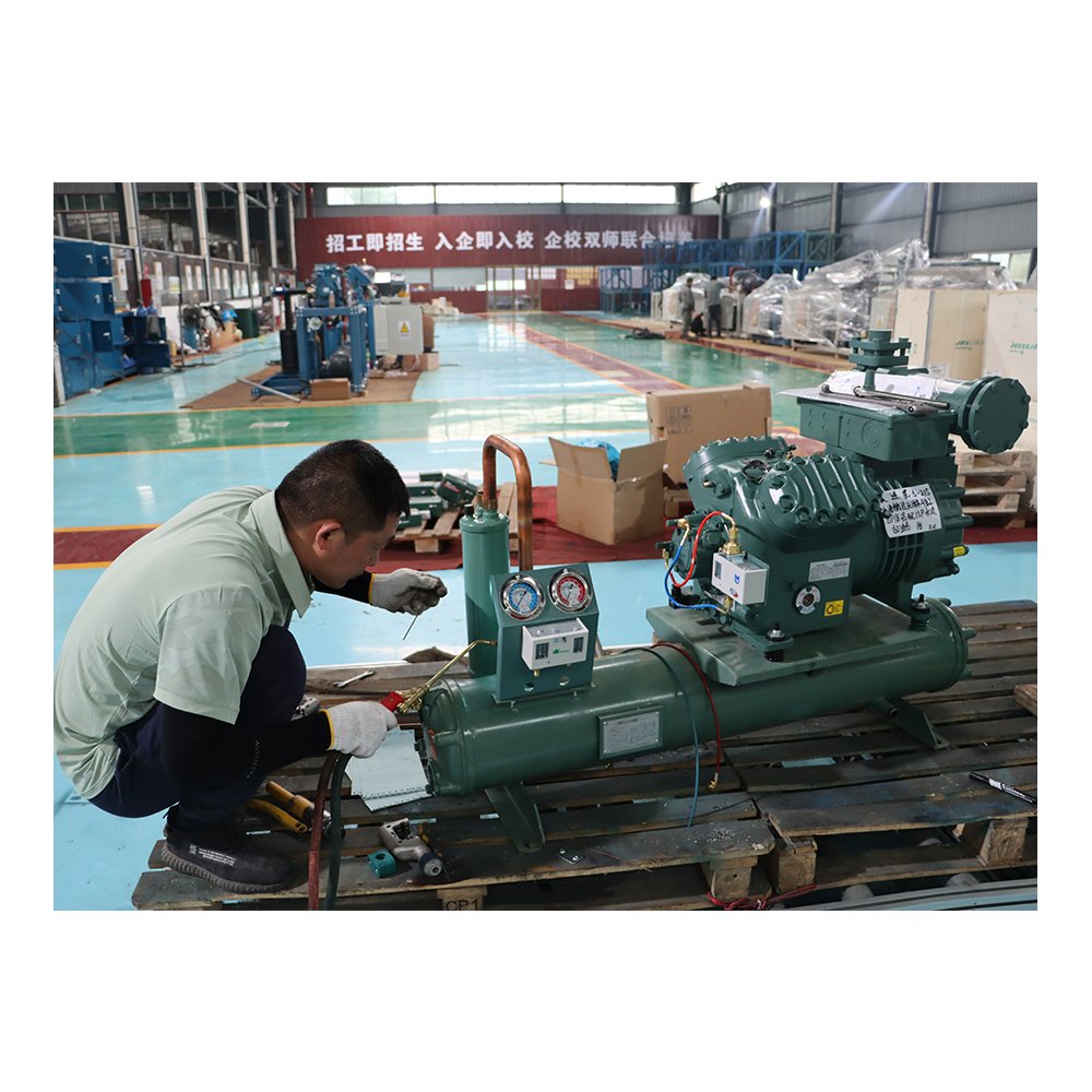 Ammonia Refrigeration System Condensing Units Integral Unit 20p Piston Low Temperature Series Refrigeration Equipment