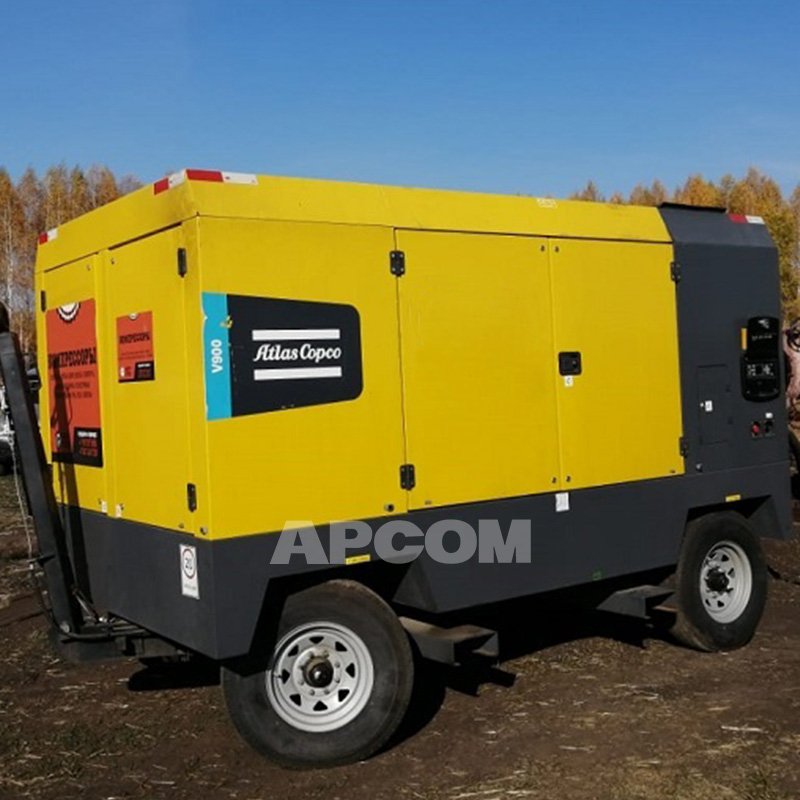 Atlas V900 Copco Diesel Mobile Air Compressor 25bar 360psi Atlas 800cfm 900cfm Atlascopco High Pressure