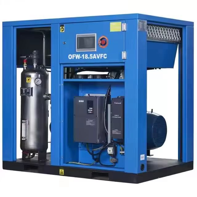 180HP/132Kw 8-Bar Screw Air Compressor 24M3/min 847.6cfm Gas Powered New Condition 380v Construction Scroll Engine Motor Gear