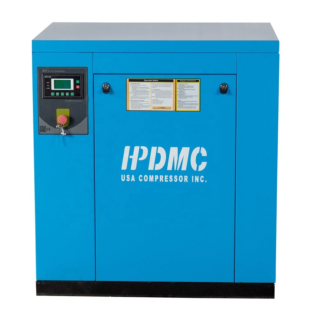 HPDMC Industrial Screw Air Compressor Electric 20HP (15kW) 8Bar | CE & ISO Certified | Energy-Saving Heavy Duty