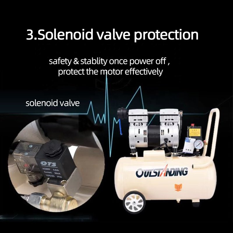 Factory Professional 220V Air Compressors Silent Portable Oil Free 8L 600W Air Compressors Machine