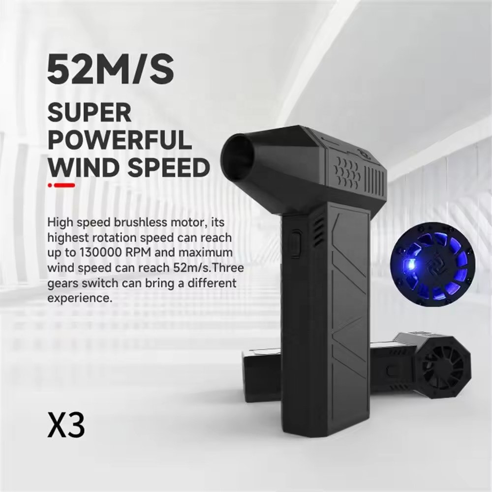130000rpm Mini Compressed Air Duster Portable Hand Held Fan Electric Small Blower Mini Jet Turbo Fan Jet Fan for Clean