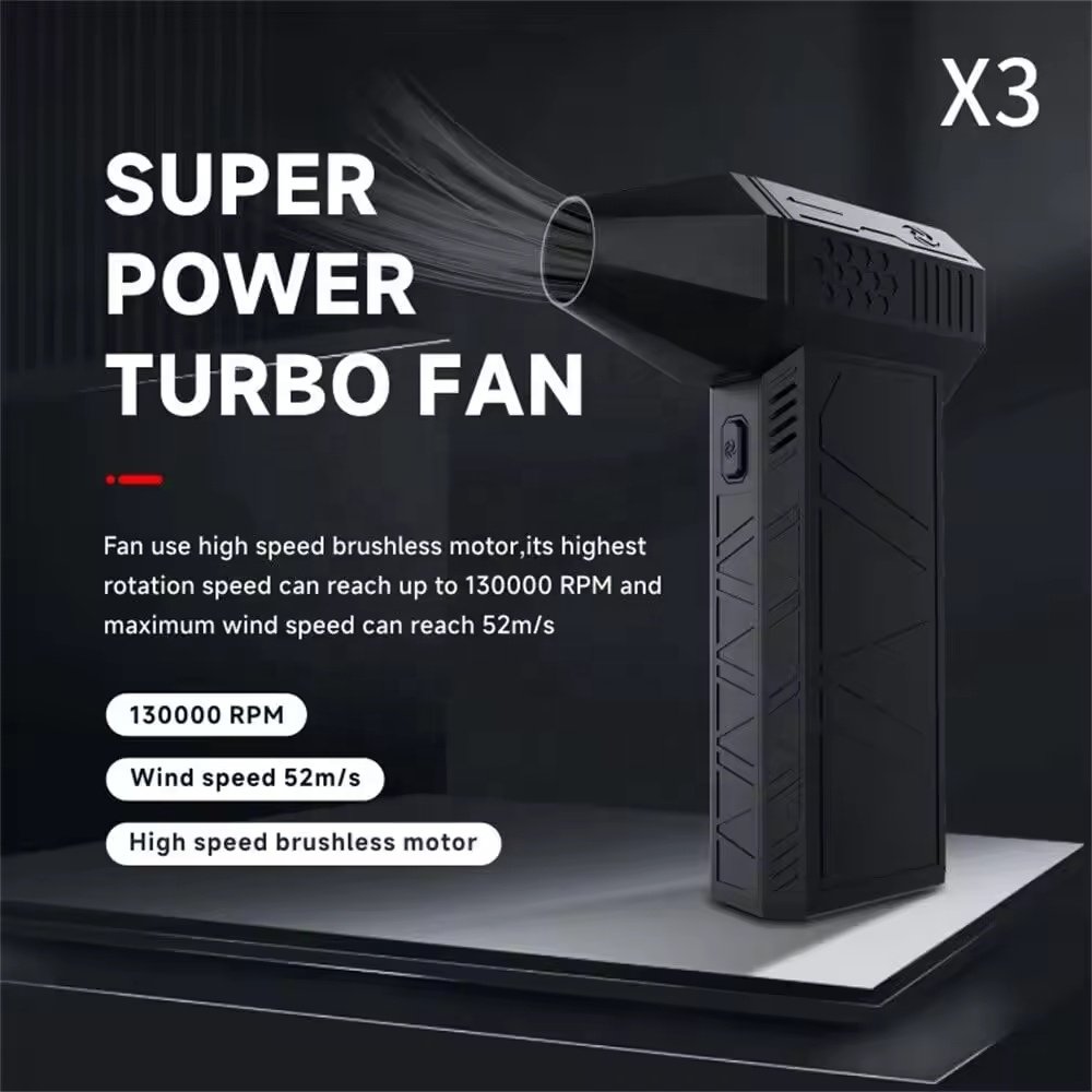 130000rpm Mini Compressed Air Duster Portable Hand Held Fan Electric Small Blower Mini Jet Turbo Fan Jet Fan for Clean