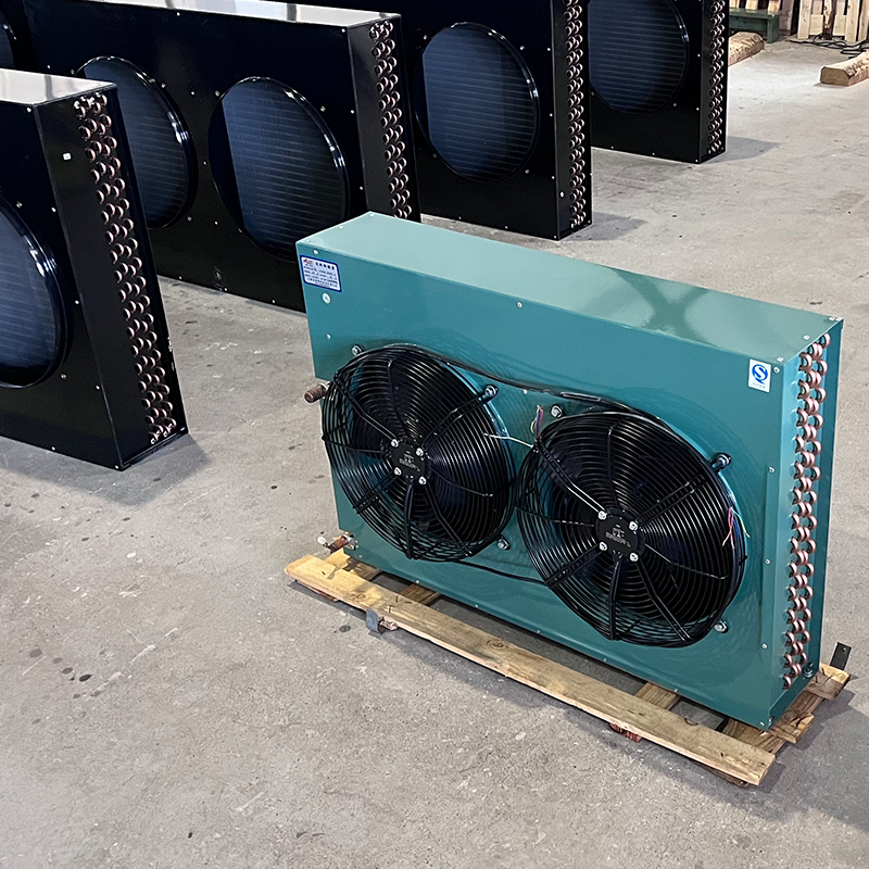 8HP Two Hole Air-cooled Condenser H-type Condenser Equipped With 2sets External Rotor Fan (Brand WEIGUANG)