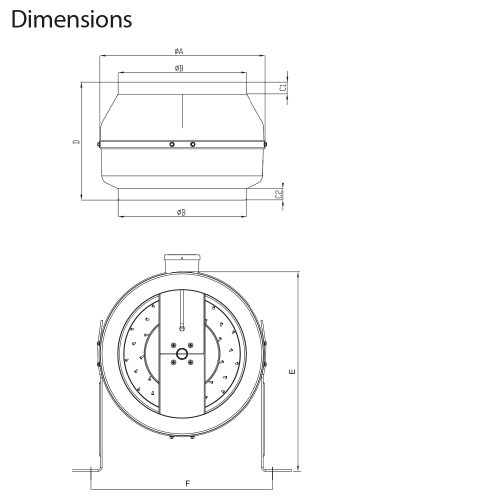 DUCT FAN DIAM 125