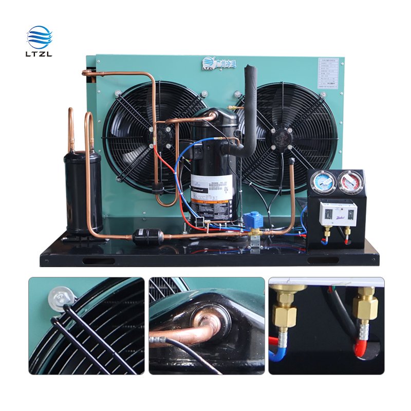 Refrigeration Compressor 5hp R22 R404a Refrigeration Unit Air-cooled Open Cold Room Compressor Condensing Unit