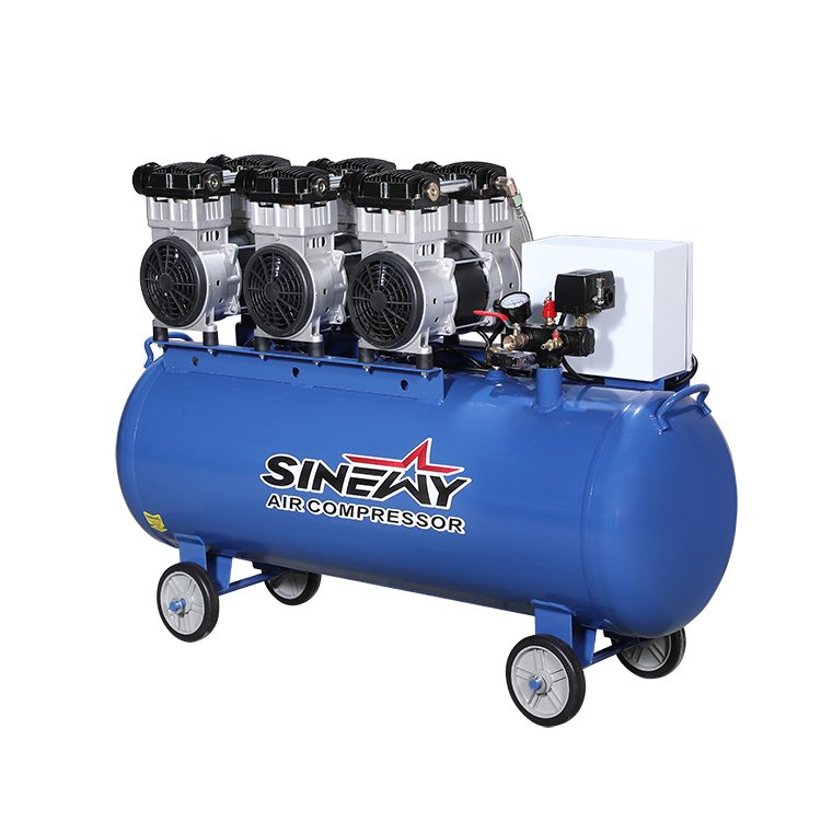 Sinewy May Nen Khi 4.5 Kw 6Hp 100L Pro Mini Portable Electric Piston Oil Free Noiseless Air Compressor