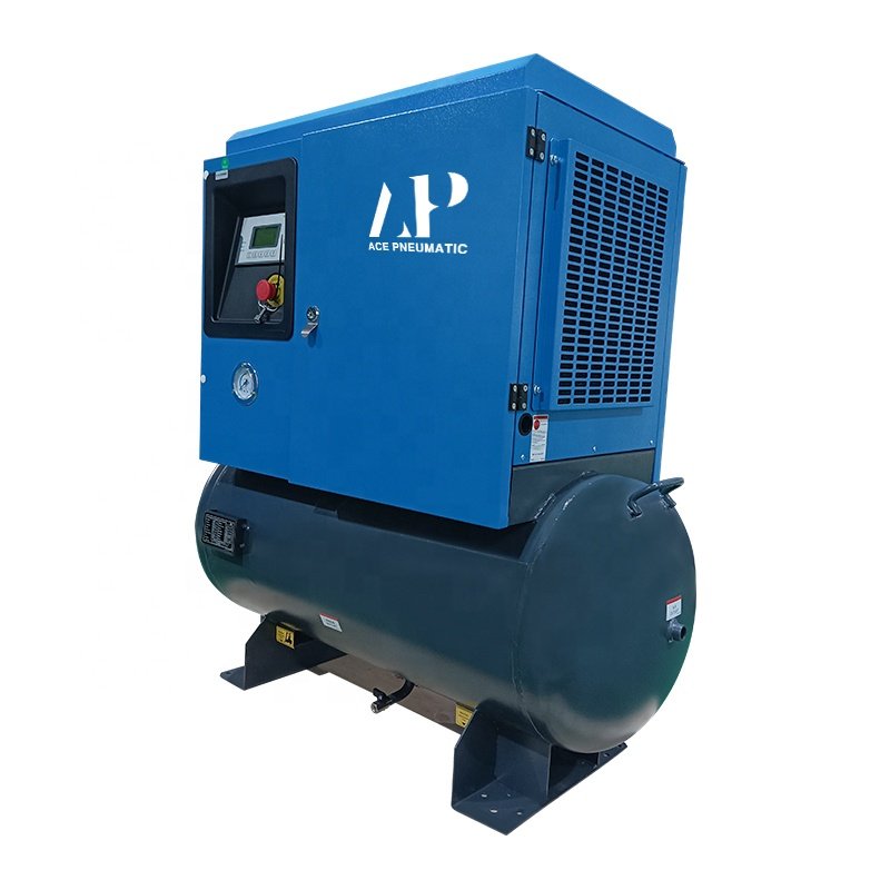 7HP 5.5Kw Compressor 220V/380v Mini Single Phase Household All in One Screw Air Compressor with air tank and air Dryer