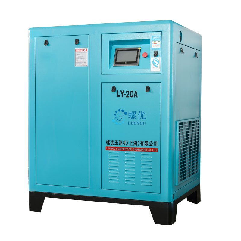 20HP/15Kw Rotary Screw Air Compressor 10 Bar 2.0M3/min/70.6cfm Portable Gas-Lit 220V Engine Motor Bearing Tank Core Components