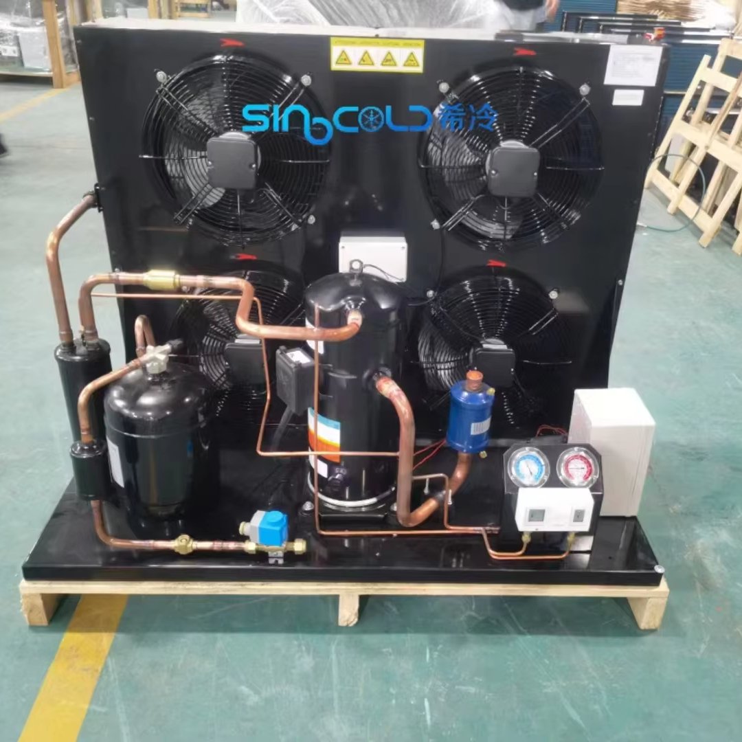 YM182E7G-100 10HP Invotech Scroll Compressor Unit Open Type Air Cooled Condensing Unit R404A 3/220/60 for Cold Room