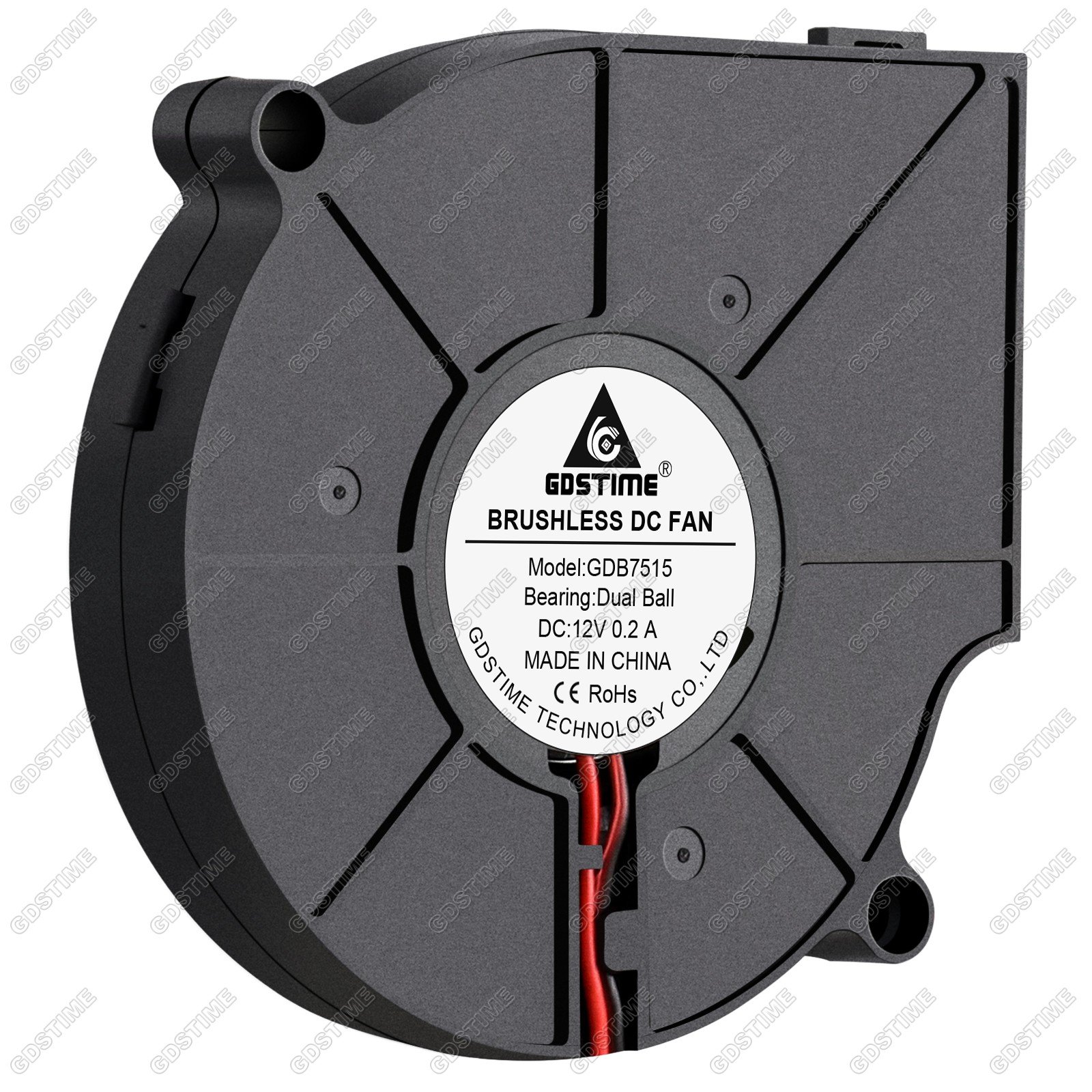 GDT DC 5V 12V 24V 75x75x15mm 7515 2.75 Inch Centrifugal Air Flow Blower Fan