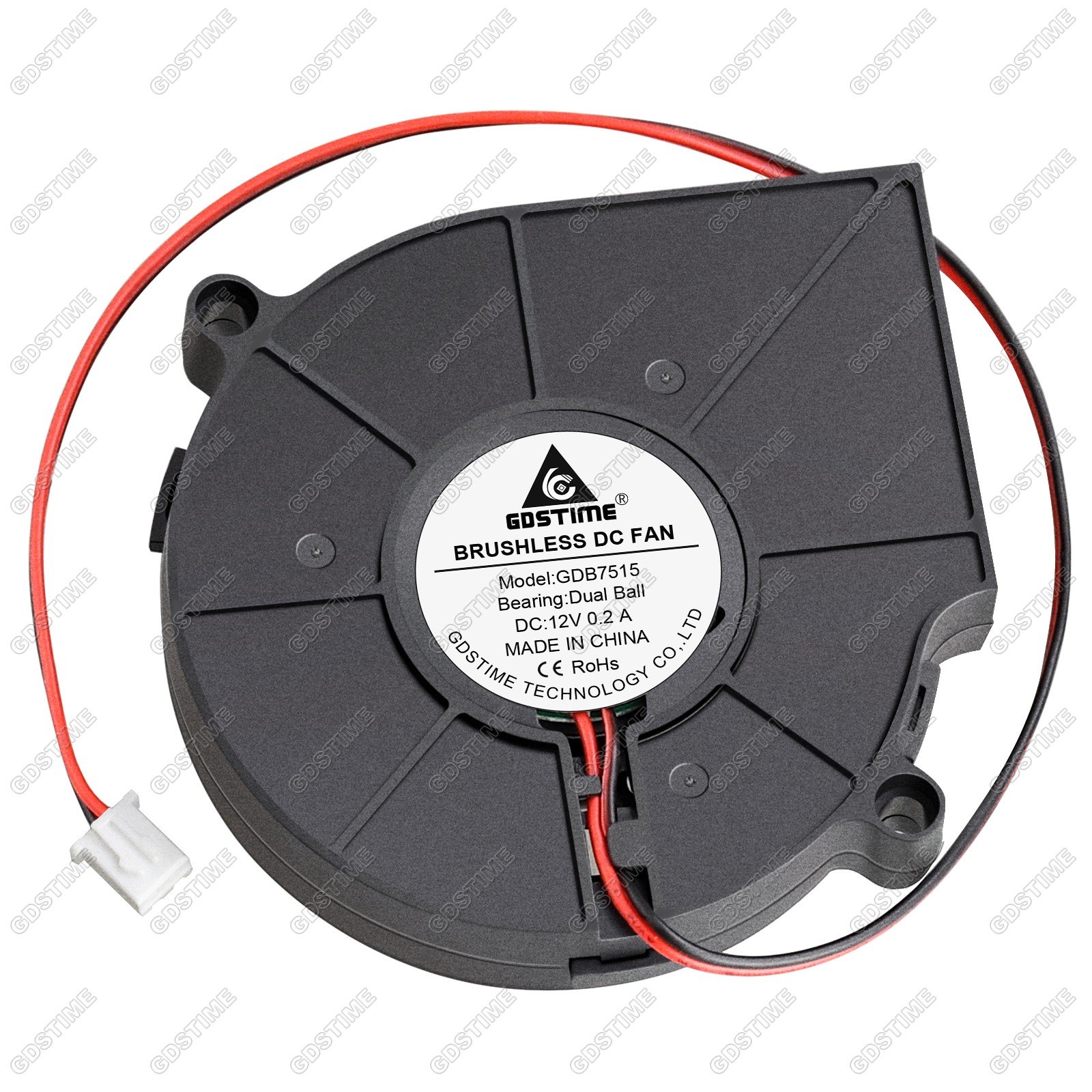 GDT DC 5V 12V 24V 75x75x15mm 7515 2.75 Inch Centrifugal Air Flow Blower Fan