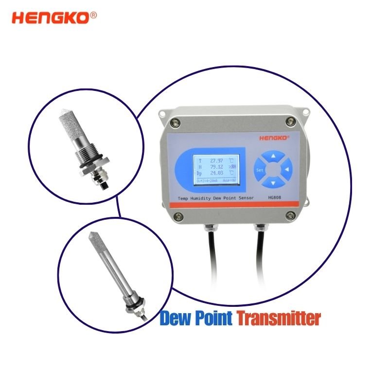HG808 D Anti Condensation Dew Point Sensor Transmitter RS485 4-20mA 0-5V 0-10V -60 to 90℃Td ±2℃Td for Glove Box