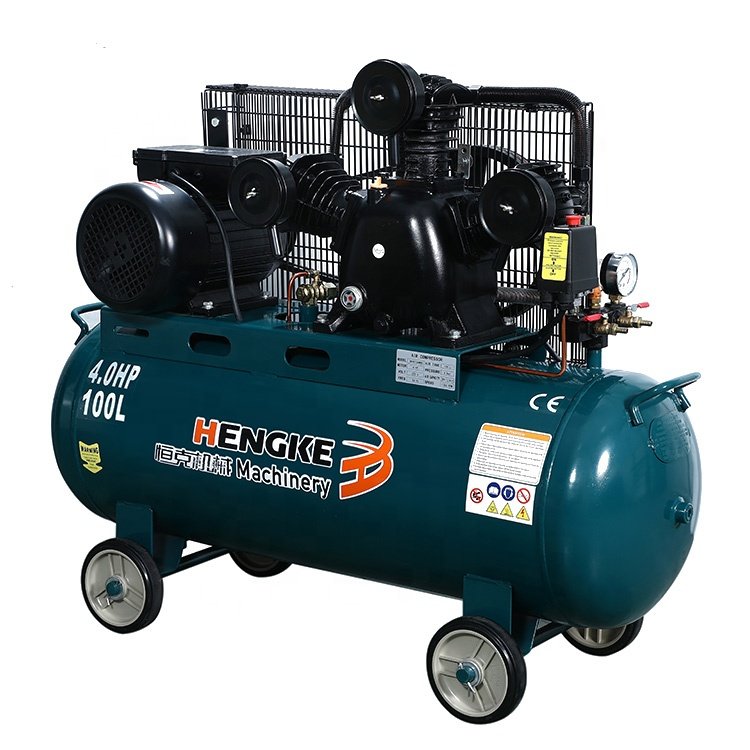 Custom Belt-driven 100L air Compressor Electric Silent 4HP Piston air Compressor