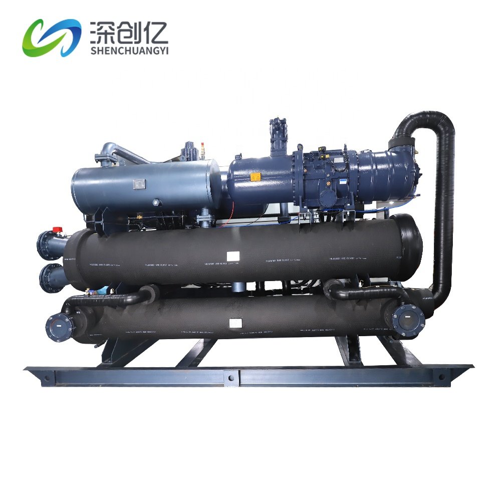 600HP Industrial Hot and Cold Recovery Water Cooled Double Screw Water Chiller Unit SCY-600WDL
