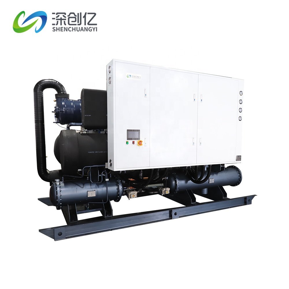 600HP Industrial Hot and Cold Recovery Water Cooled Double Screw Water Chiller Unit SCY-600WDL