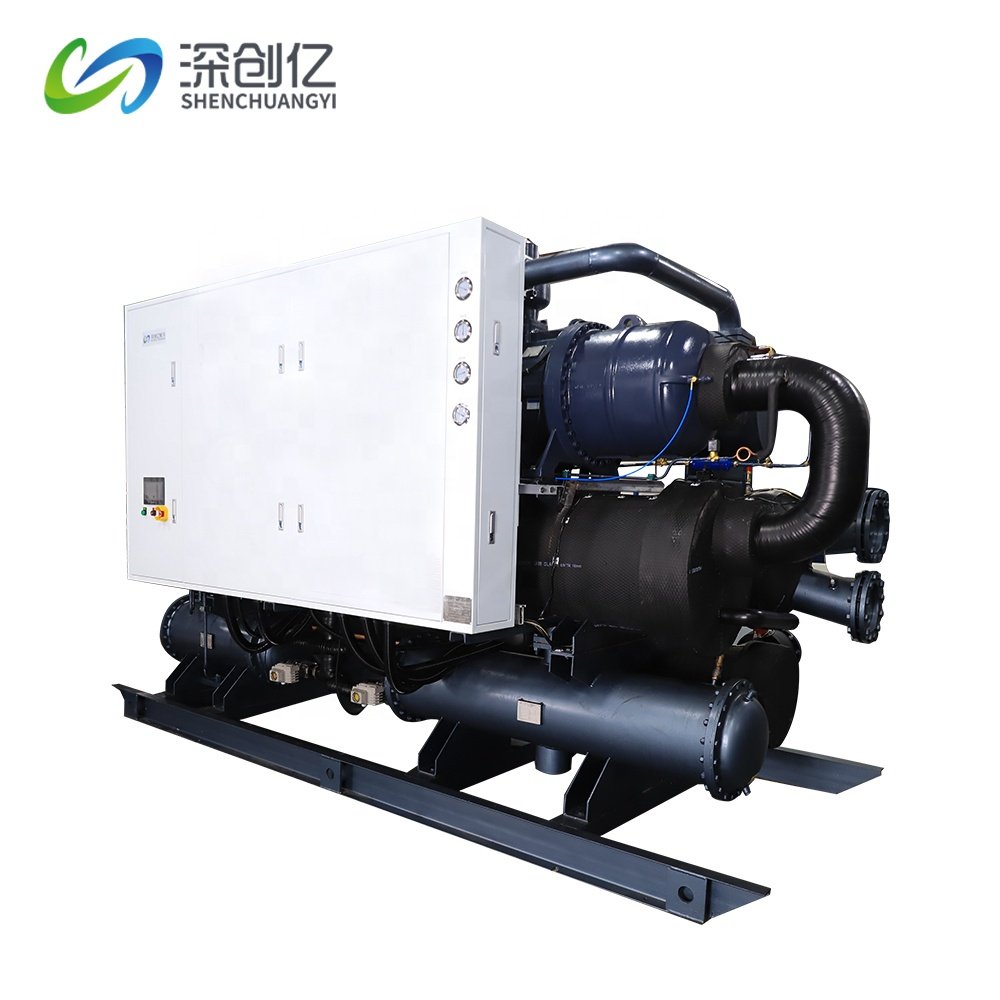 600HP Industrial Hot and Cold Recovery Water Cooled Double Screw Water Chiller Unit SCY-600WDL