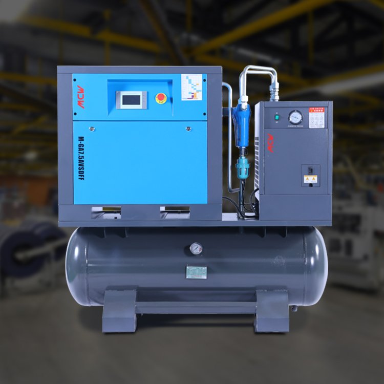 General Industrial Manufacturer 7.5kw 15kw 20HP All in One Rotary Screw air Compressor with Dryer and tank China air Compressor