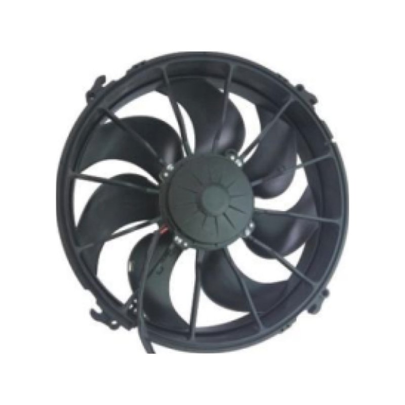 LONGWELL Bus DC Condenser Fan for Cooling System Universal Bus 12V/24V 7 Curved Blades Cooling Fan