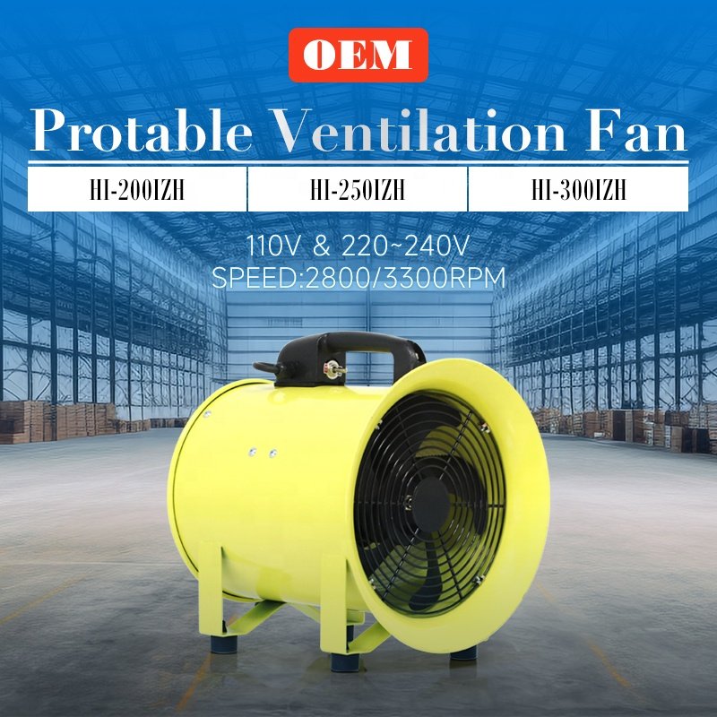 Hon&Guan Manufacturer Direct Supply Portable Ventilation Fan 12" Big Blower HI-300IZH Silent Fan