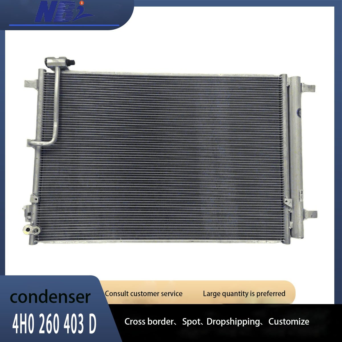 2014-2017 for Audi A8 D4 Car Condenser Cooling Net 4h0260403d New Condition with 1 Year Warranty