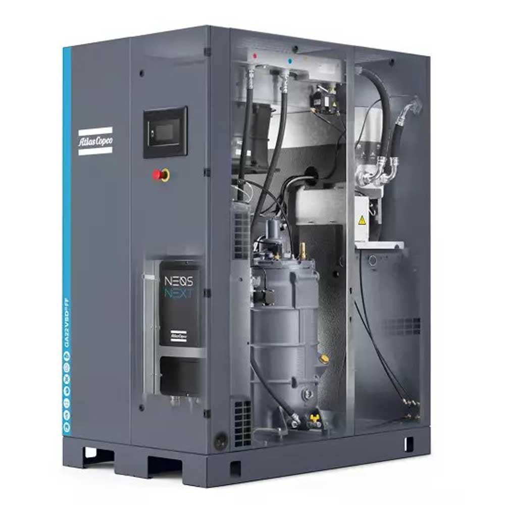 Atlas Copco Stationary Rotary Screw Air Compressors GA45 Plus GA22 VSD With 220V/380V 45KW/22KW Power