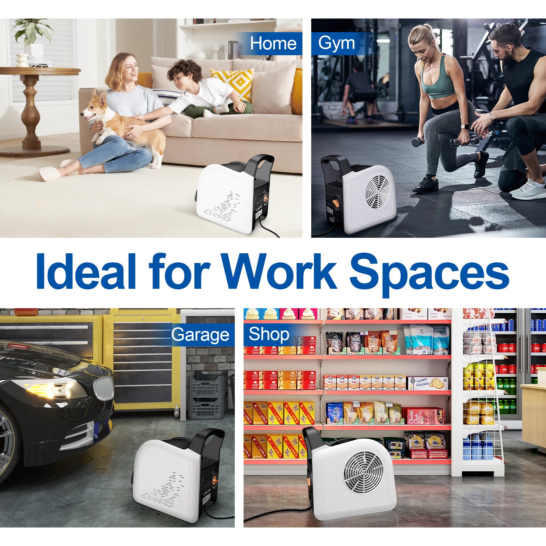 Best Price 1/3hp 1000cfm Low Profile Air Mover Carpet Dryer 3 Speed Floor Fan Stackable Lightweight Blower Air Blower Floor Fan