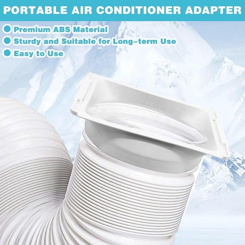 5.9inch Mobile air Conditioning Connecter AC Unit Window Vent Duct Tub Adapter Portable Air Conditioner Exhaust Hose Coupler