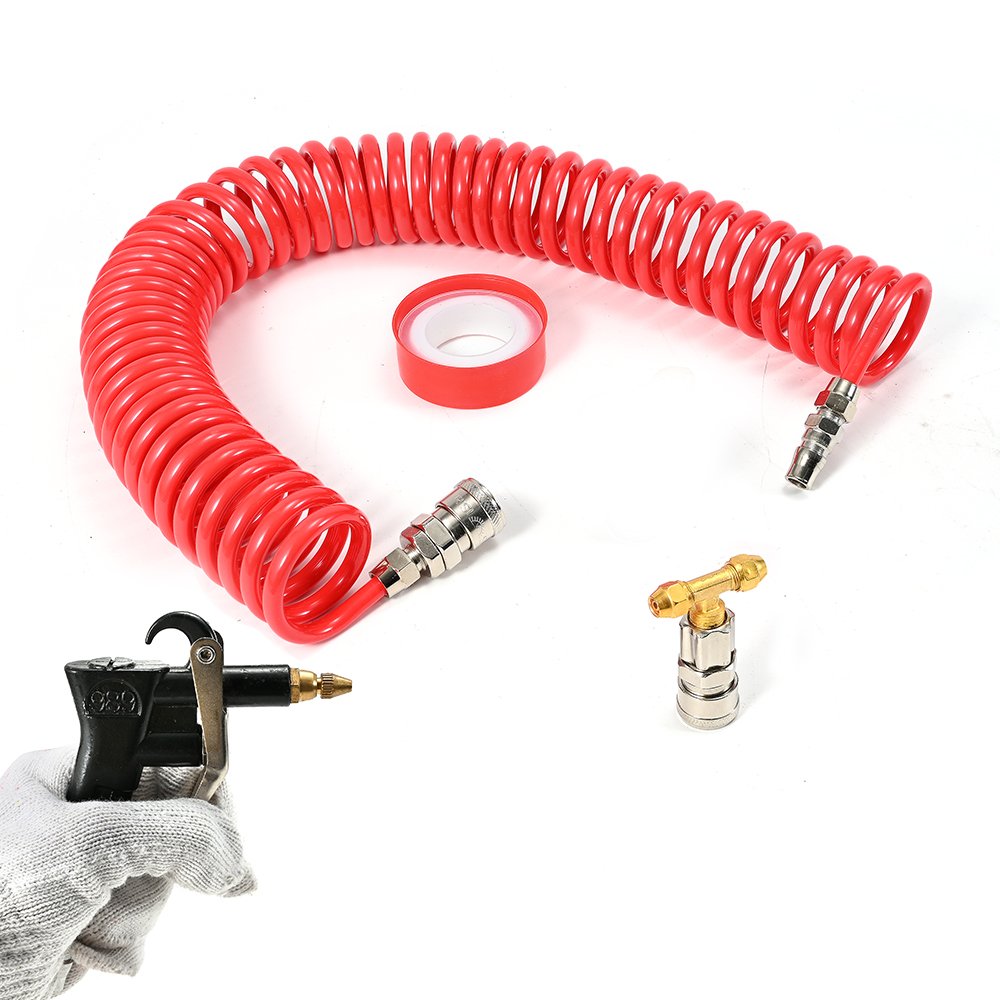Pneumatic Air Blow Tools Duster Gun Spring PU Tube Adjustable Truck High Pressure Dust Blow Gun