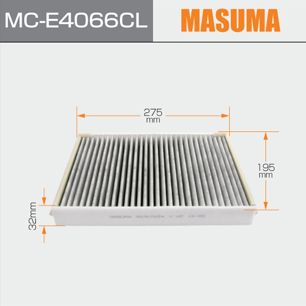 MC-E4066CL MASUMA Factory Price High Quality Auto Cabin Filter Element PU Cabin Filter Car Filter for Cartridge