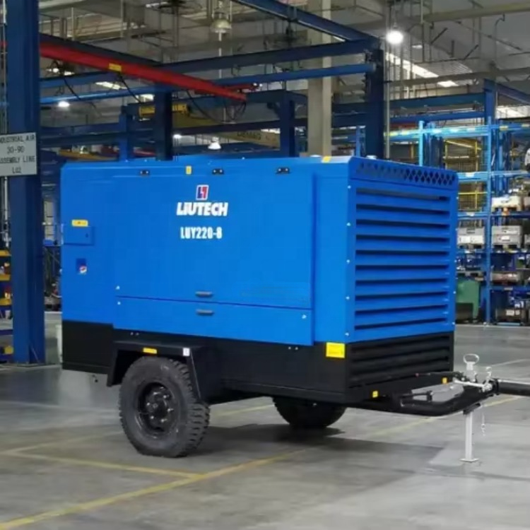 LUY215-23 760CFM Made in China Towable Screw air Compressor for Water Well Drilling Machine in Construction with Hole Drilling