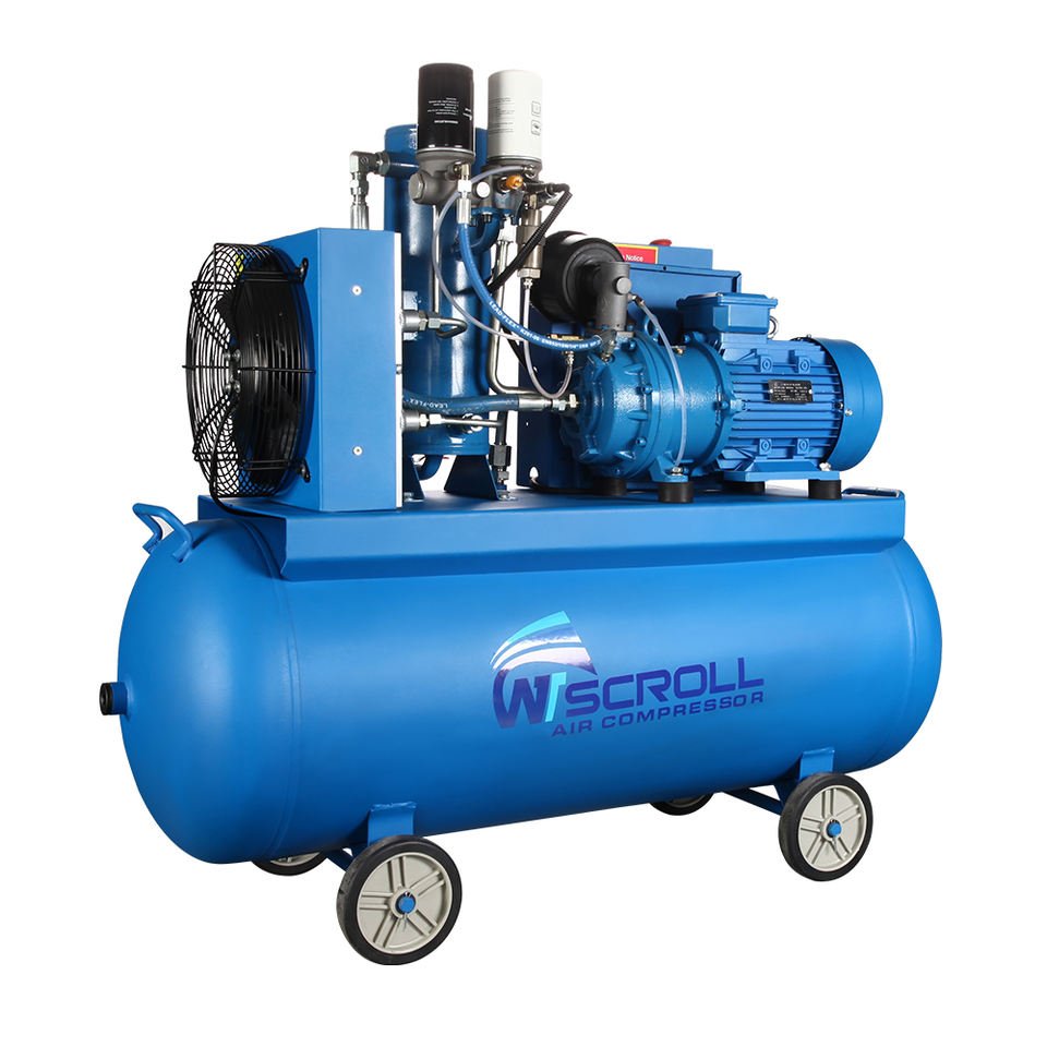 Hot Sale Best Air Compressors 7.5kw 15hp Silent Scroll Compressor for Car Beauty Oil-Free High Pressure