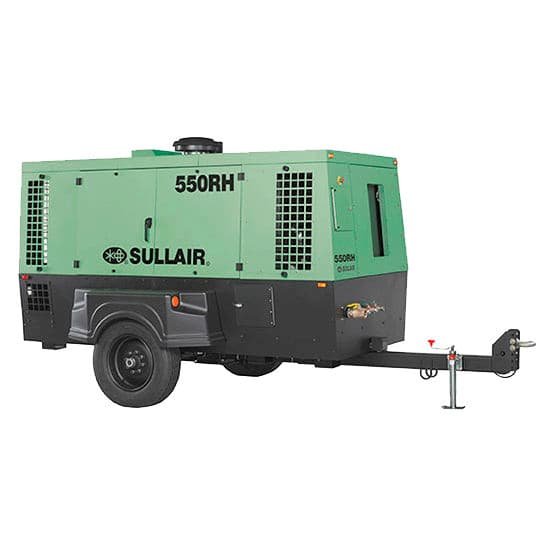 Sullair 550RH Diesel Portable Rotary Lubricated Screw Air Compressor 550cfm 15m³min 250psig 17bar