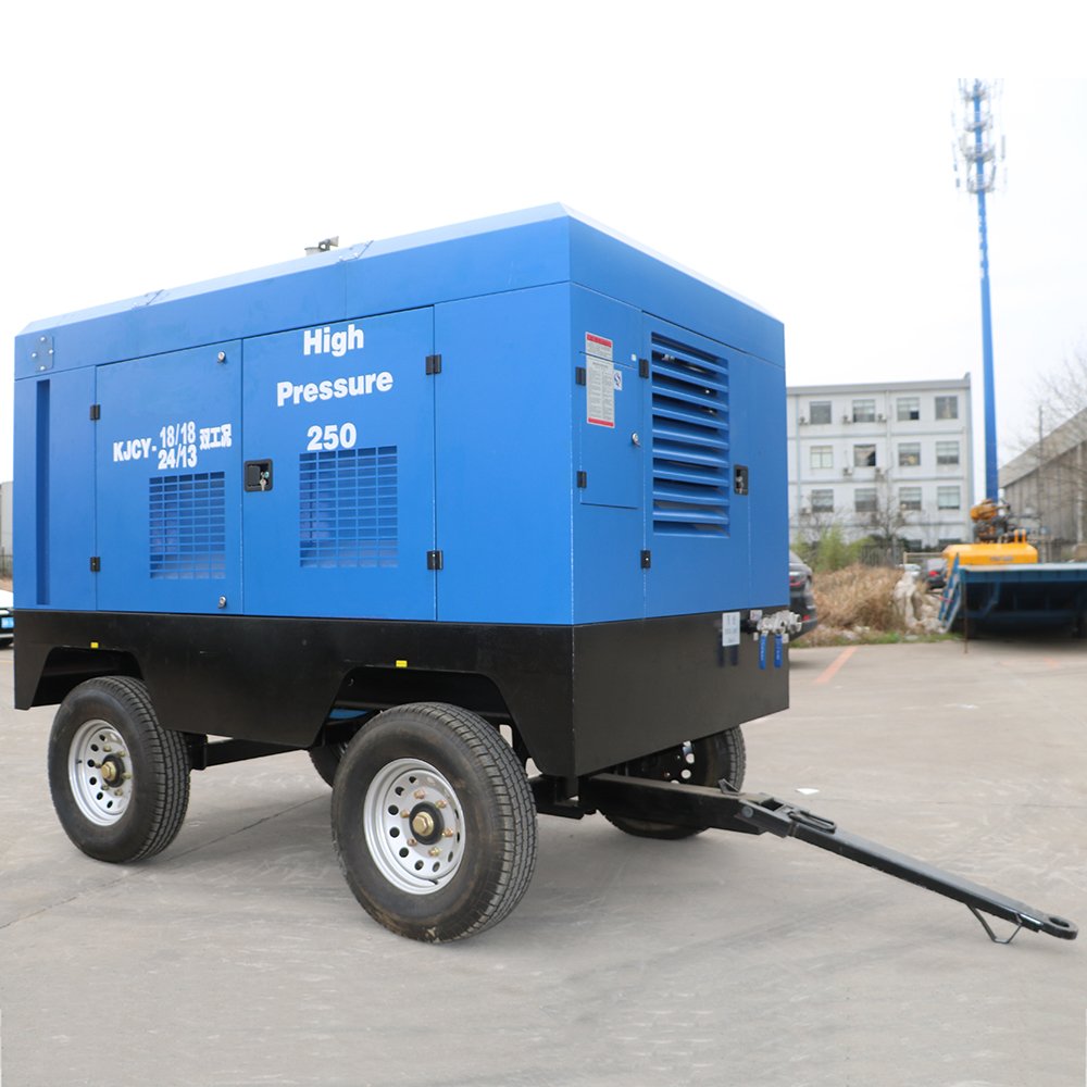 Factory Price High Pressure diesel Portable Rotary Screw air Compressor Machine with Drill Rig Use