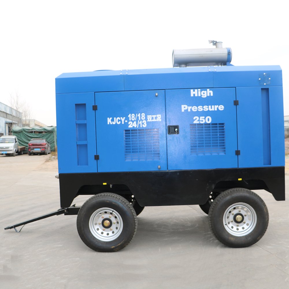 Factory Price High Pressure diesel Portable Rotary Screw air Compressor Machine with Drill Rig Use