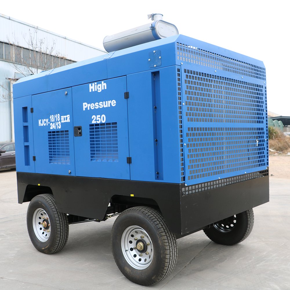Factory Price High Pressure diesel Portable Rotary Screw air Compressor Machine with Drill Rig Use