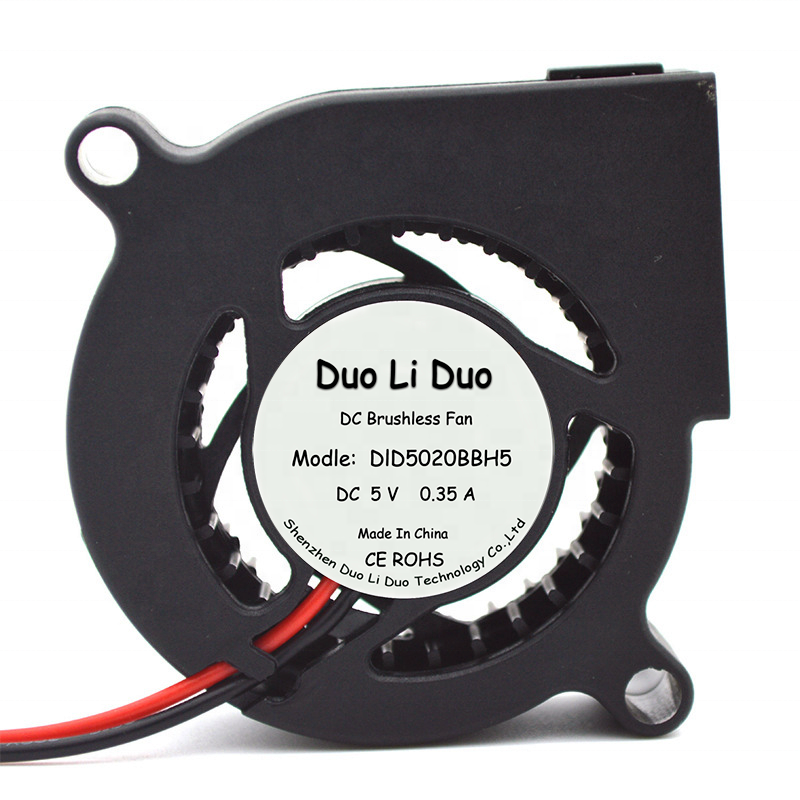 50*50*20mm 50mm 2inch 5V/12V/24V 7500rpm Dc Brushless Coling Blower Fan High Cfm High Speed Fan