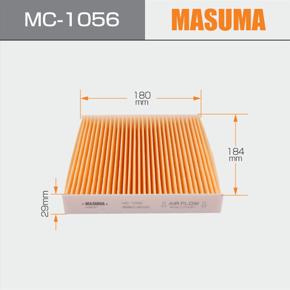 MC-1056 Japan MASUMA Cabin air Filters for HONDA Iveco Benz SUZUKI Toyota VOLVO Subaru Car AC Filter