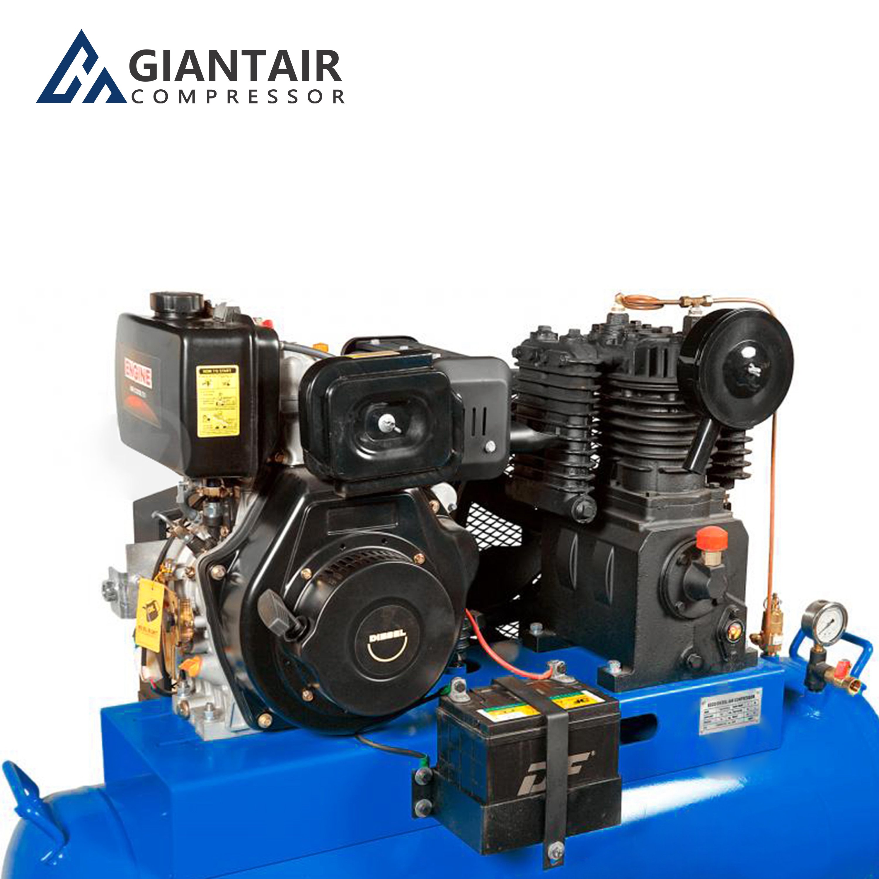 Belt Driven Oil-lubrication Baseplate Compresor De Aire Portable Air-compressor Piston air Compressor