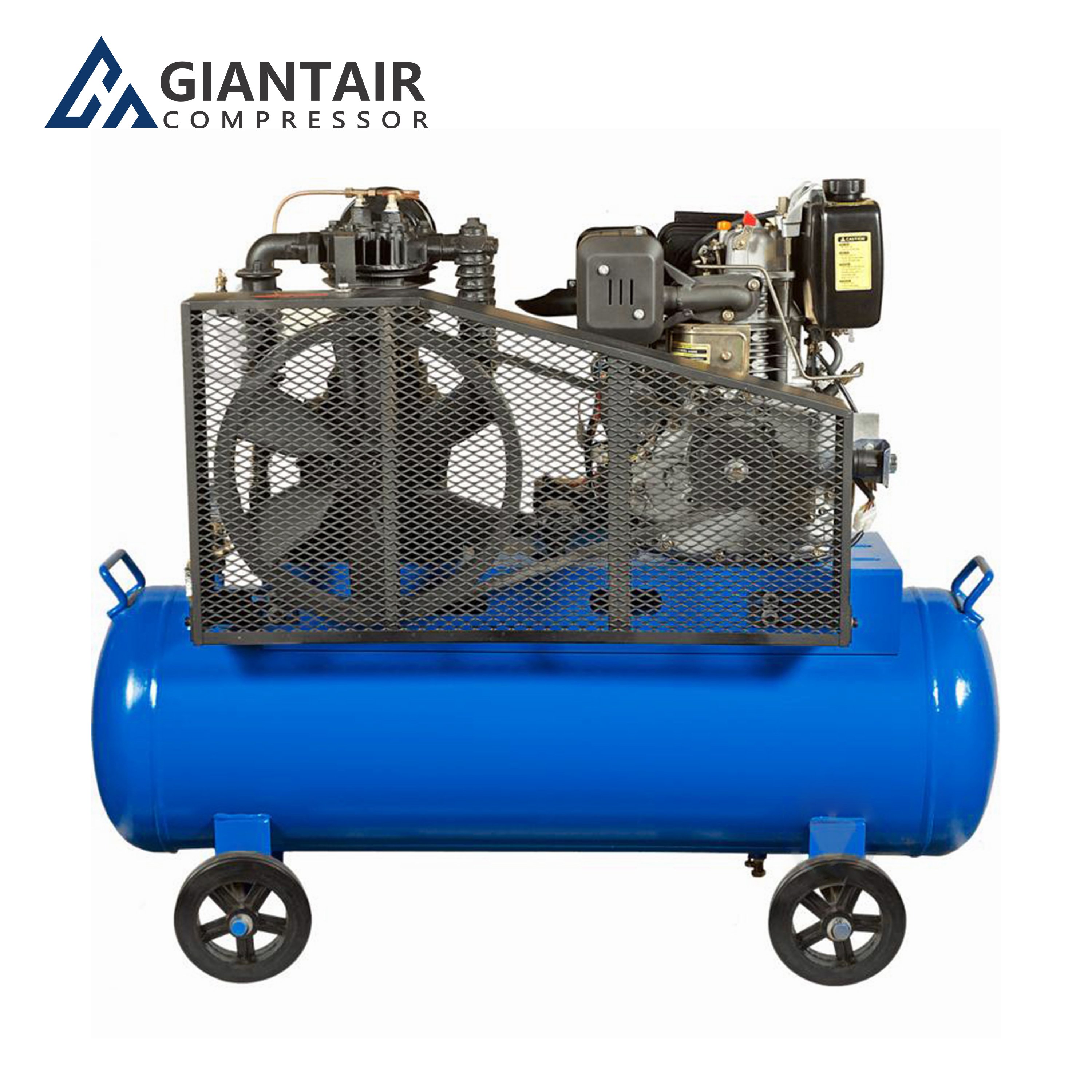 Belt Driven Oil-lubrication Baseplate Compresor De Aire Portable Air-compressor Piston air Compressor