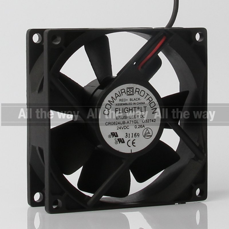 Original COMAIR ROTRON 12V 48V DC24V 0.26A 8CM 80X80X25MM 8025 Two-wire Double Ball Speed Transducer CR0824UB-A71GL Cooling Fan