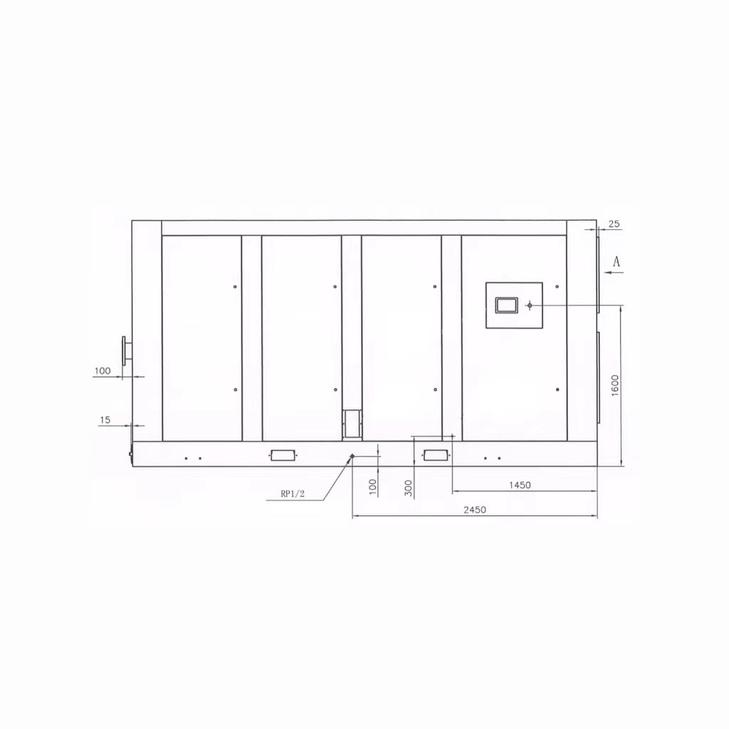 UNITED 0.7Mpa/0.8Mpa/1Mpa 400KW 6KV/50Hz Two-stage Water Cooled Fixed Screw Air Compressor High Quality
