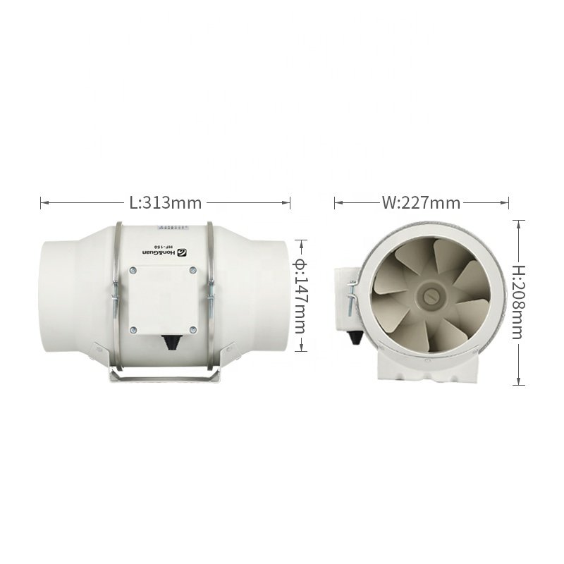 Hon&Guan Fan Manufacturer 4''6''8''10'' Inch Big Blower AC 220~240V OEM/ODM Ventilation Bathroom air Extractor Fan