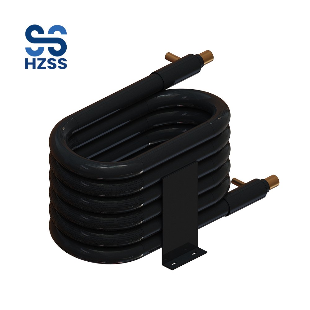 HZSS Strength Factory Marine Coaxial Heat Exchanger Cupronickel High Efficiency Spiral Condenser for Yacht Air Conditioning
