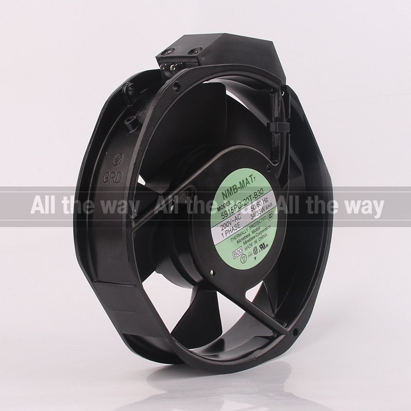 NMB AC200V 0.21/0.24A DC EC 172*150*38 17CM 17238 High air Volume Aluminum Frame Frequency Converter 5915PC-20T-B30 Cooling Fan