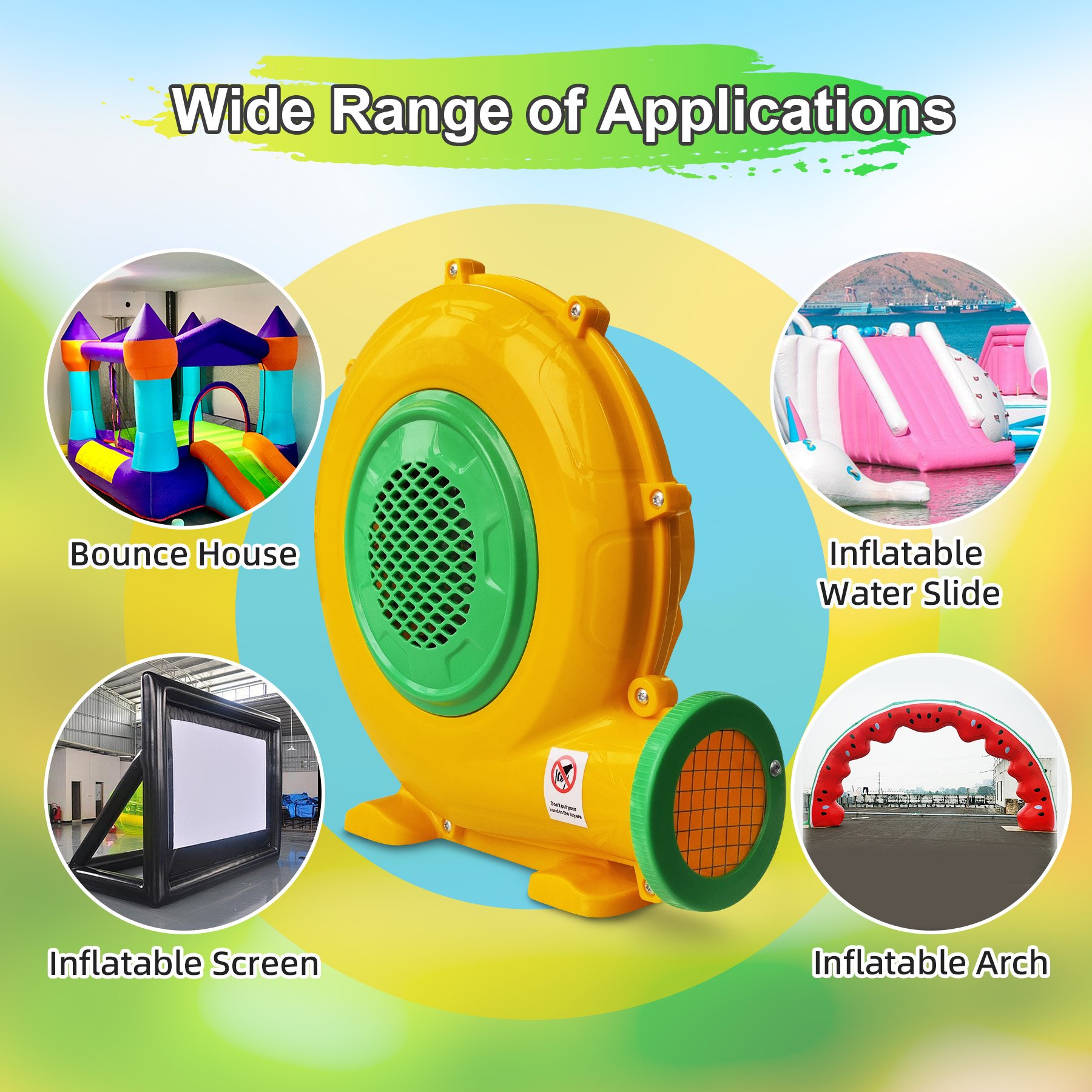 High-Medium Pressure Aobaite 450W 480W Electric Air Blower Fan Commercial Inflatable Blower Bouncy Castle Electric Air Blower