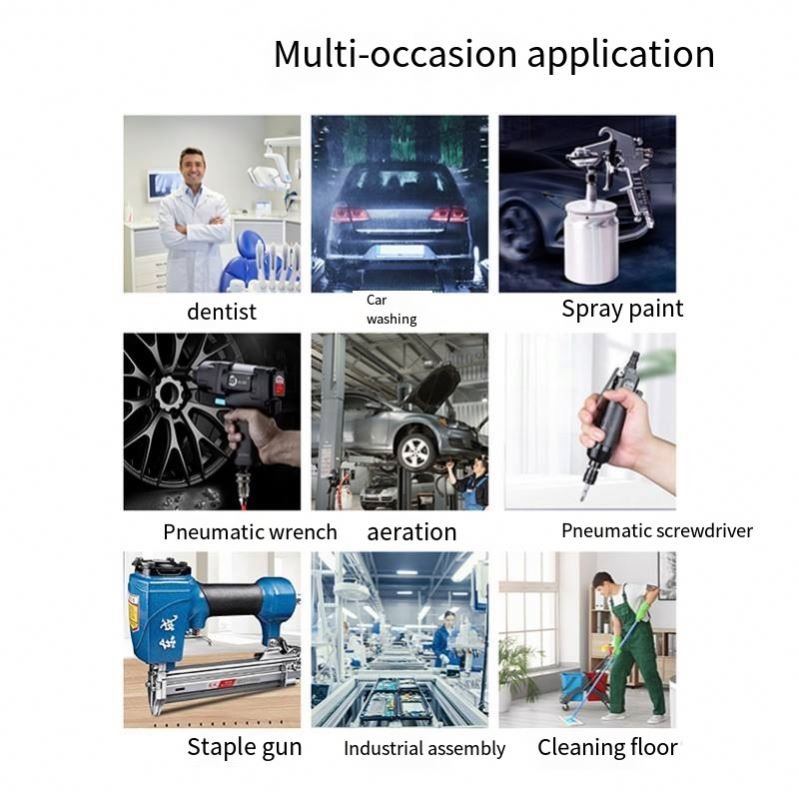 Horizontal Type Industrial 8L Air Compressor Oil-free Portable Small Silent Air Compressor