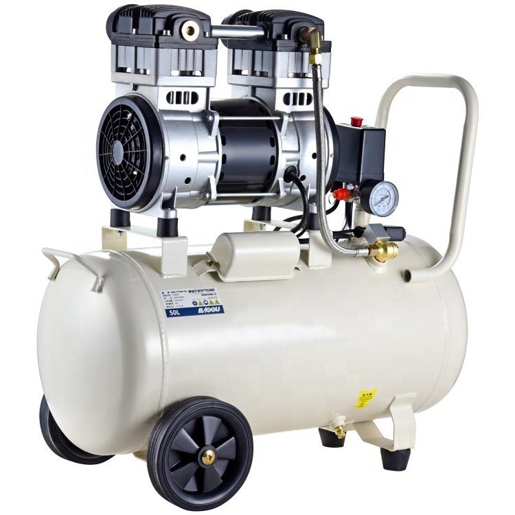 50l tank Mute Silent No Noise Oil Free Electric Piston Industrial air Compressors