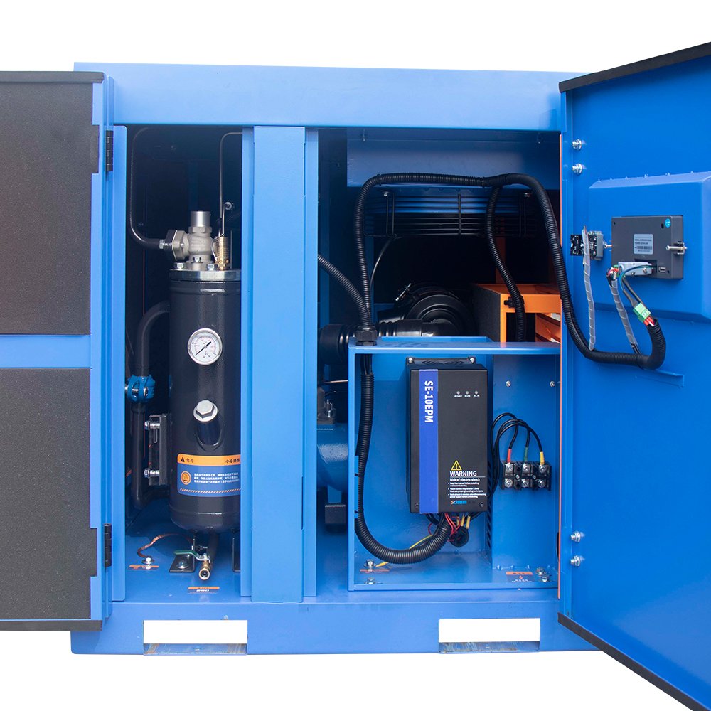 SE-10EPM Professional Heavy Duty Energy Saving Variable Speed Rotary Screw air Compressor With Inverter PLC