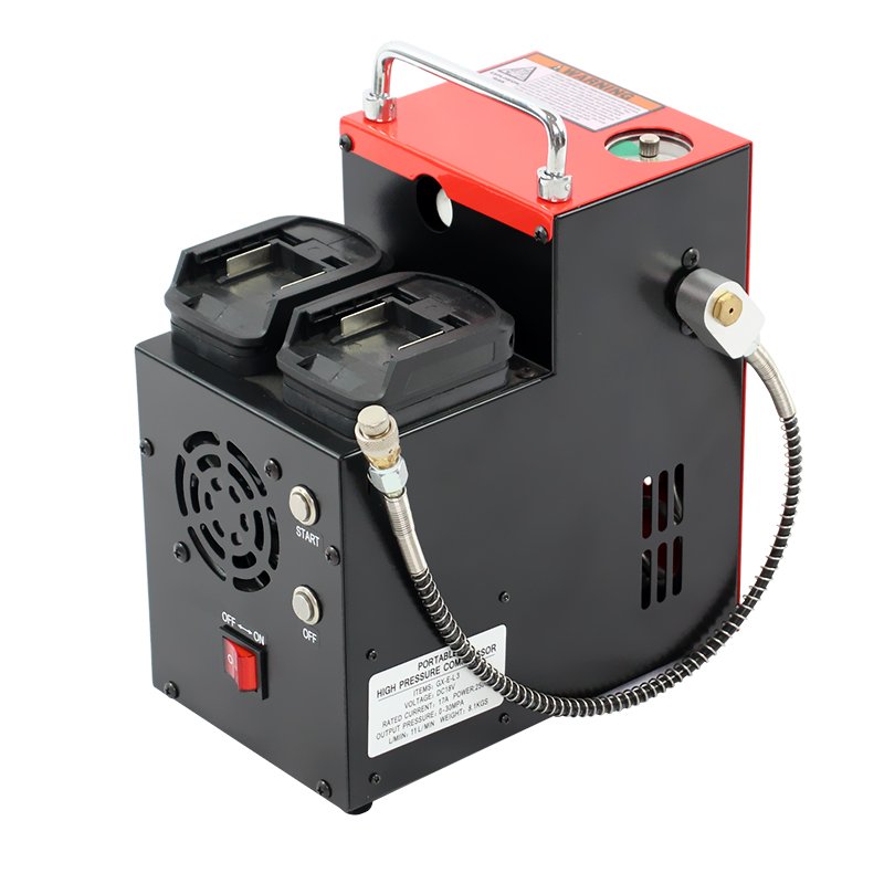 GX-E-L3 18V Lithium Battery 110V/220V High Power Air Pump for Diving for Hunting Oil Free High Pressure Pcp air Compressor